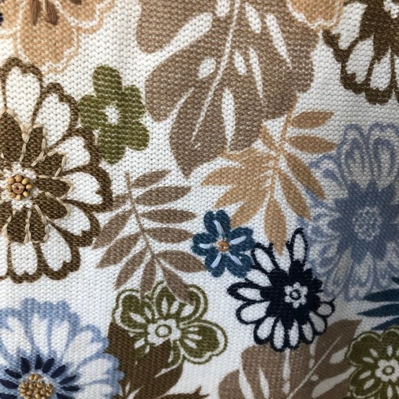 ALFRED DUNNER FLORAL NEUTRAL  SWEATER   SIZE L   NEW - Picture 4 of 8